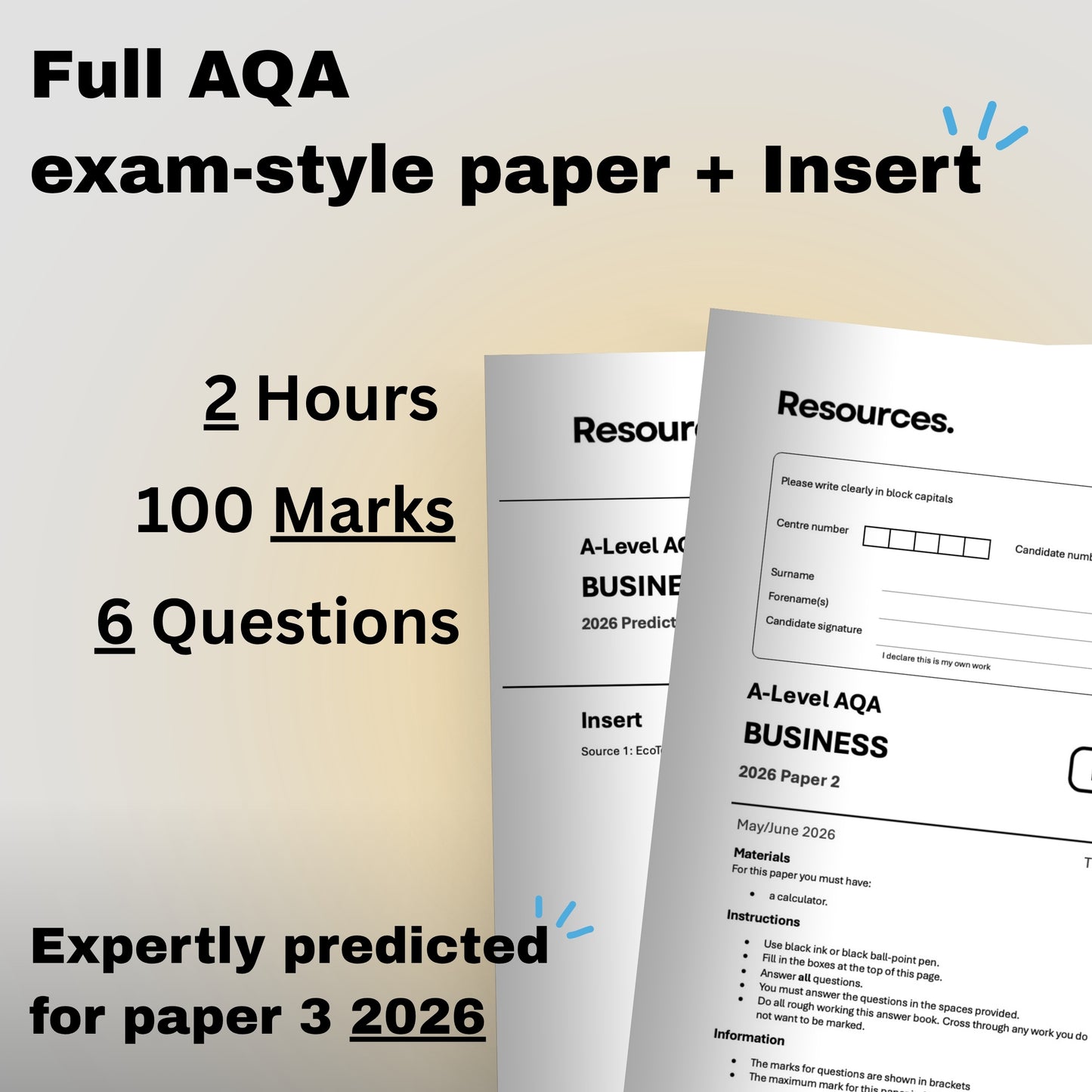 A-Level Business AQA Predicted Paper 3 2026