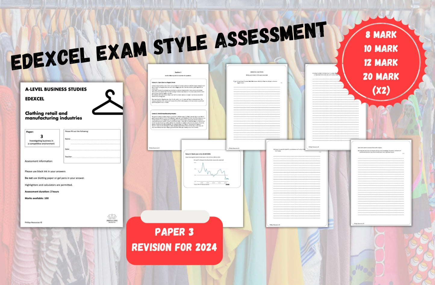 A-Level business edexcel 2024 paper 3 practice paper