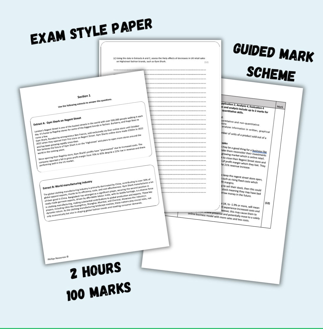 A-Level business edexcel 2024 paper 3 practice paper
