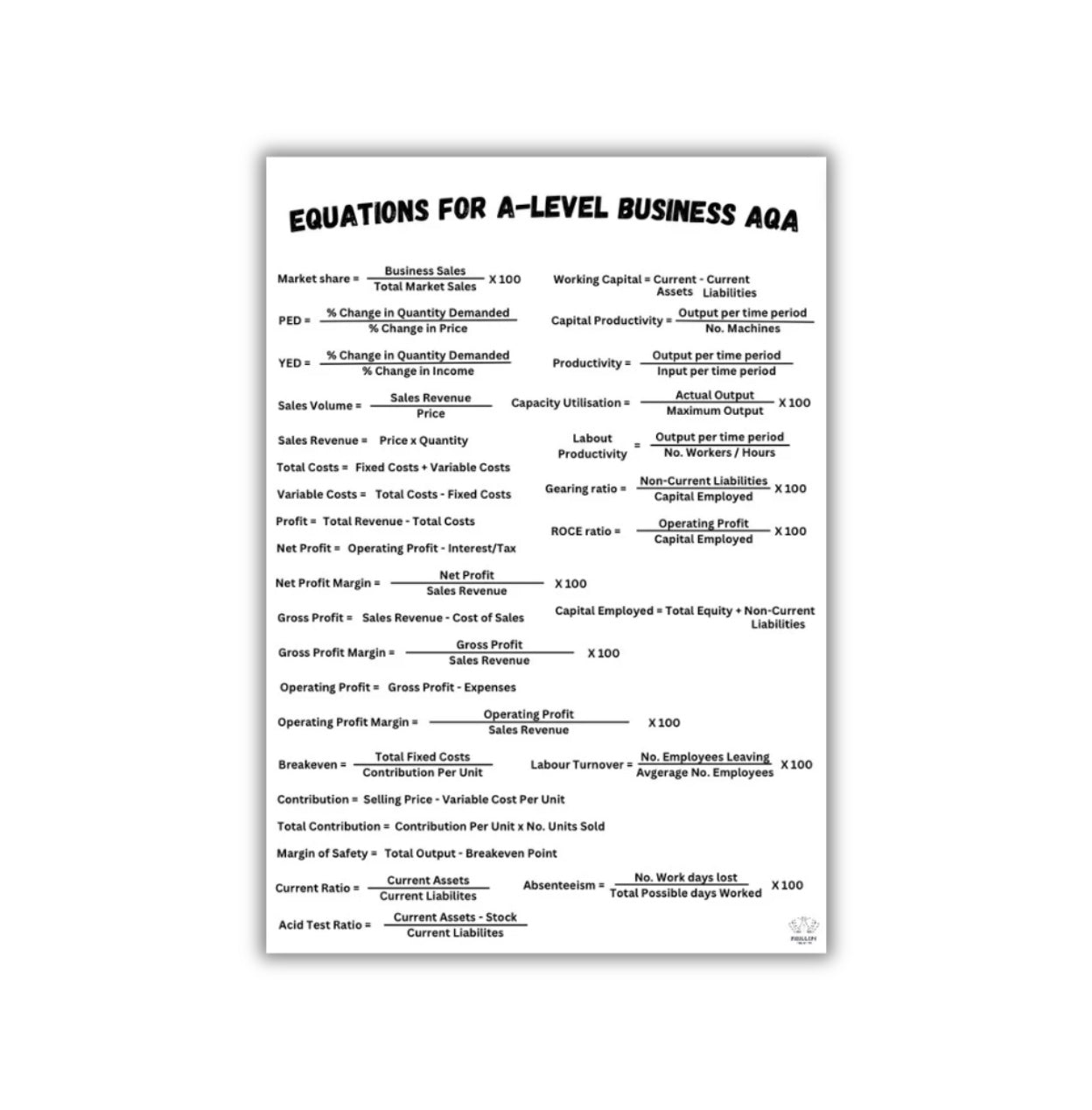 A-Level Business AQA FULL Revision Bundle