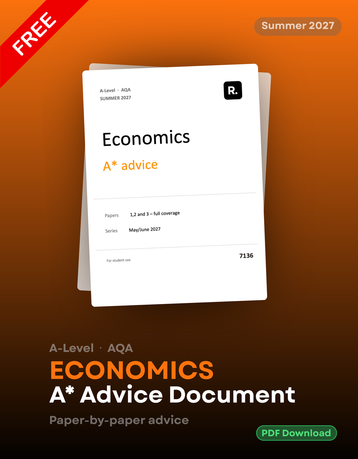 A* Advice for 2027 A-Level Economics AQA