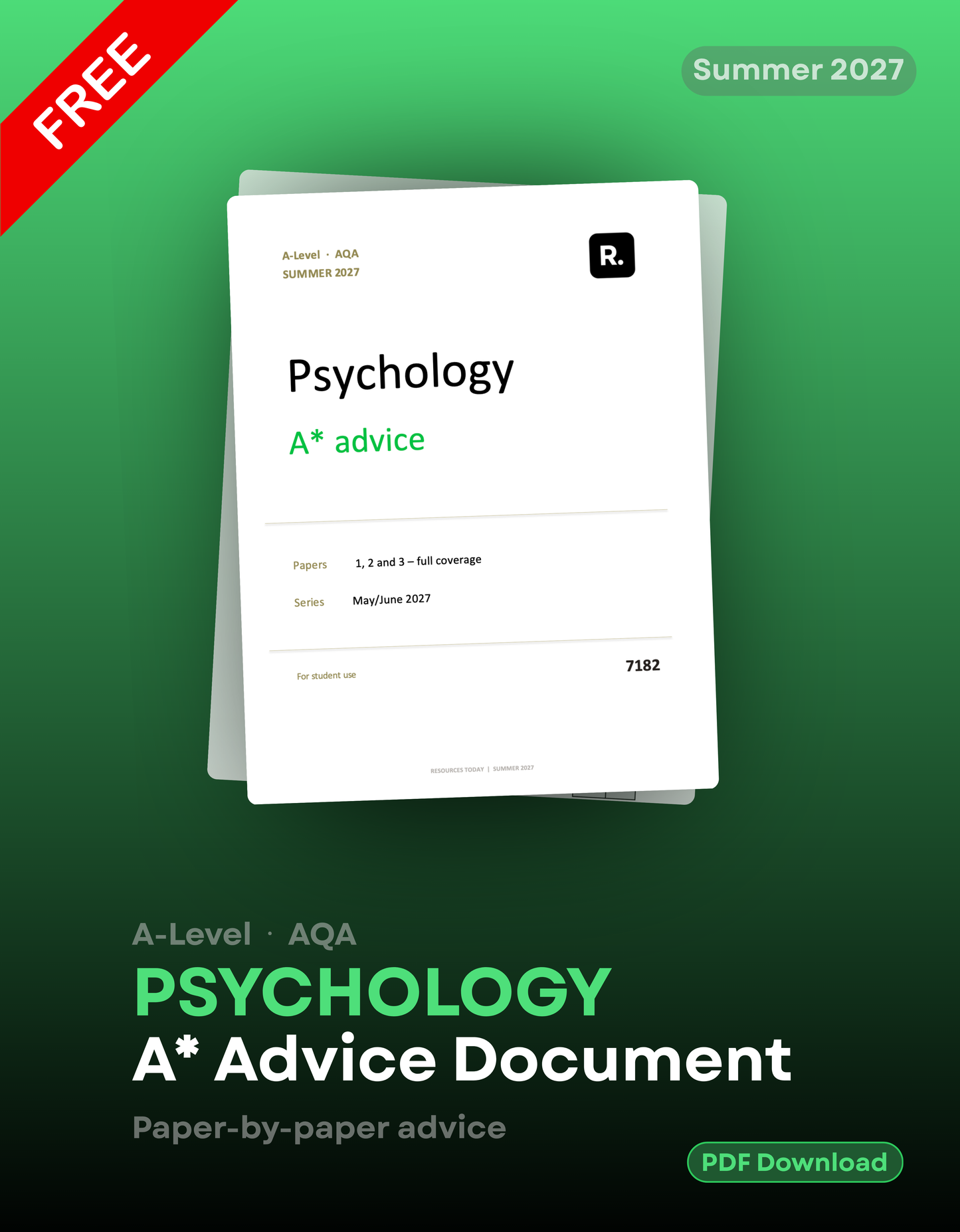 A* Advice for 2027 A-Level Psychology AQA
