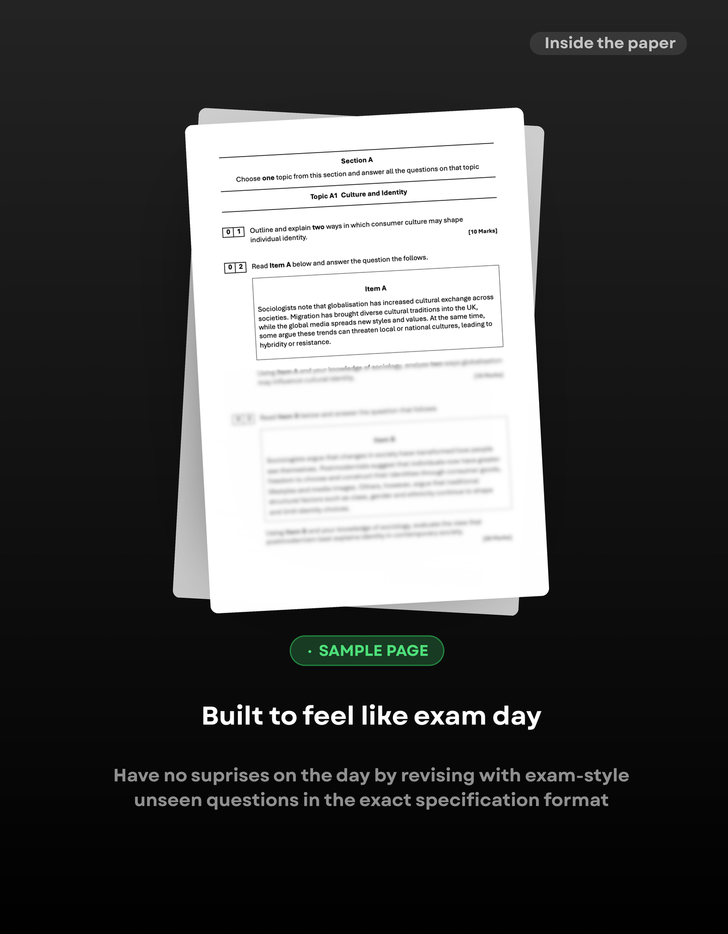 A-Level Sociology AQA Predicted Paper 2 2027