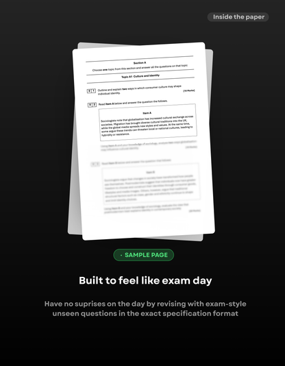 A-Level Sociology AQA Predicted Paper 2 2027