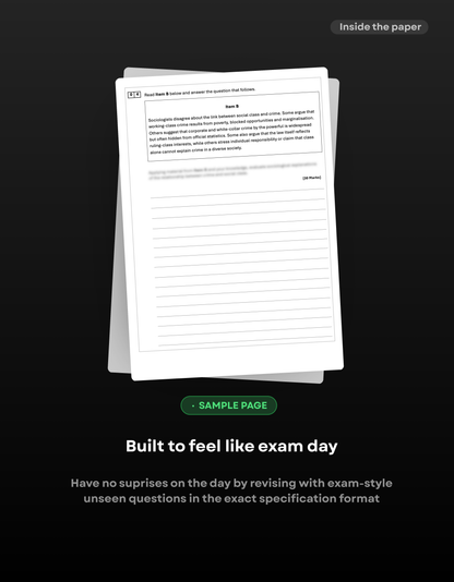 A-Level Sociology AQA Predicted Paper 3 2027