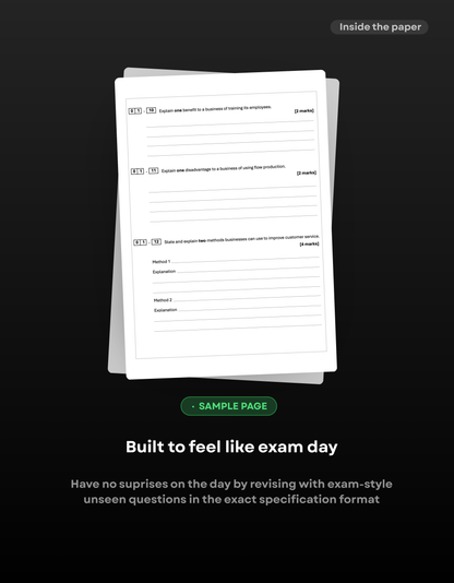 GCSE Business AQA Predicted Paper 1 2027