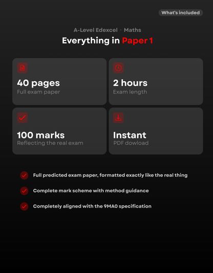A-Level Maths Edexcel Predicted Paper 1 2027
