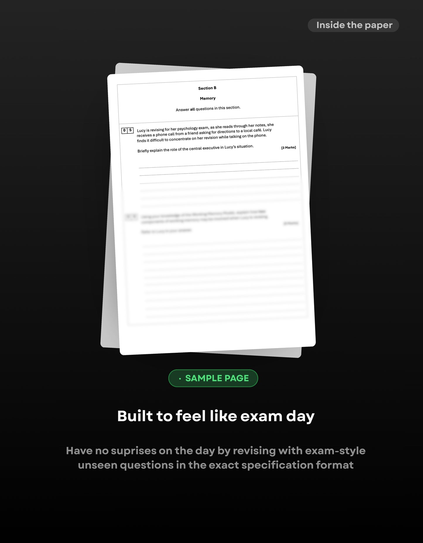 A-Level Psychology AQA Predicted Paper 1 2027
