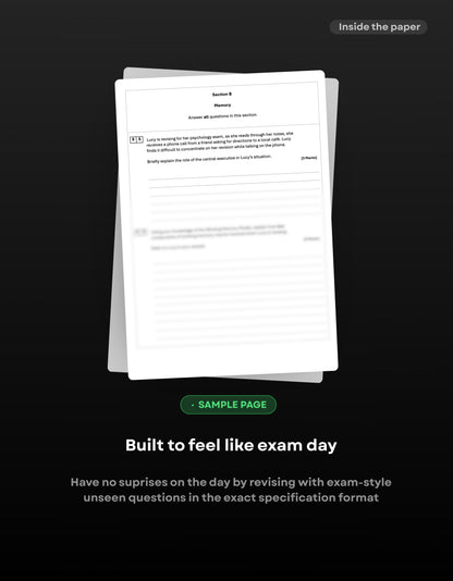 A-Level Psychology AQA Predicted Paper 1 2027