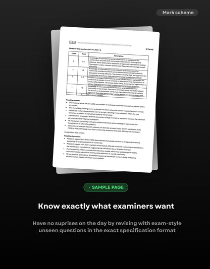 A-Level Psychology AQA Predicted Paper 1 2027