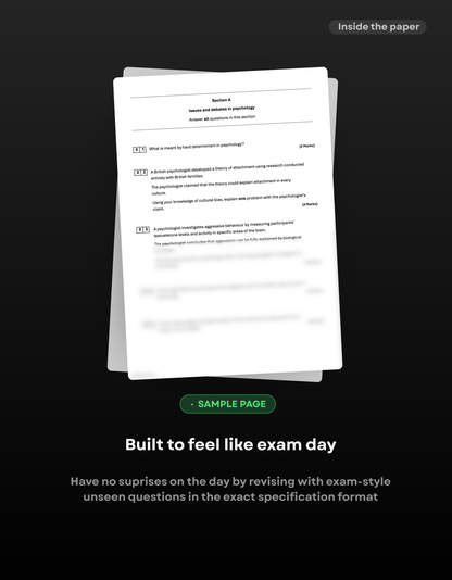 A-Level Psychology AQA Predicted Paper 3 2027