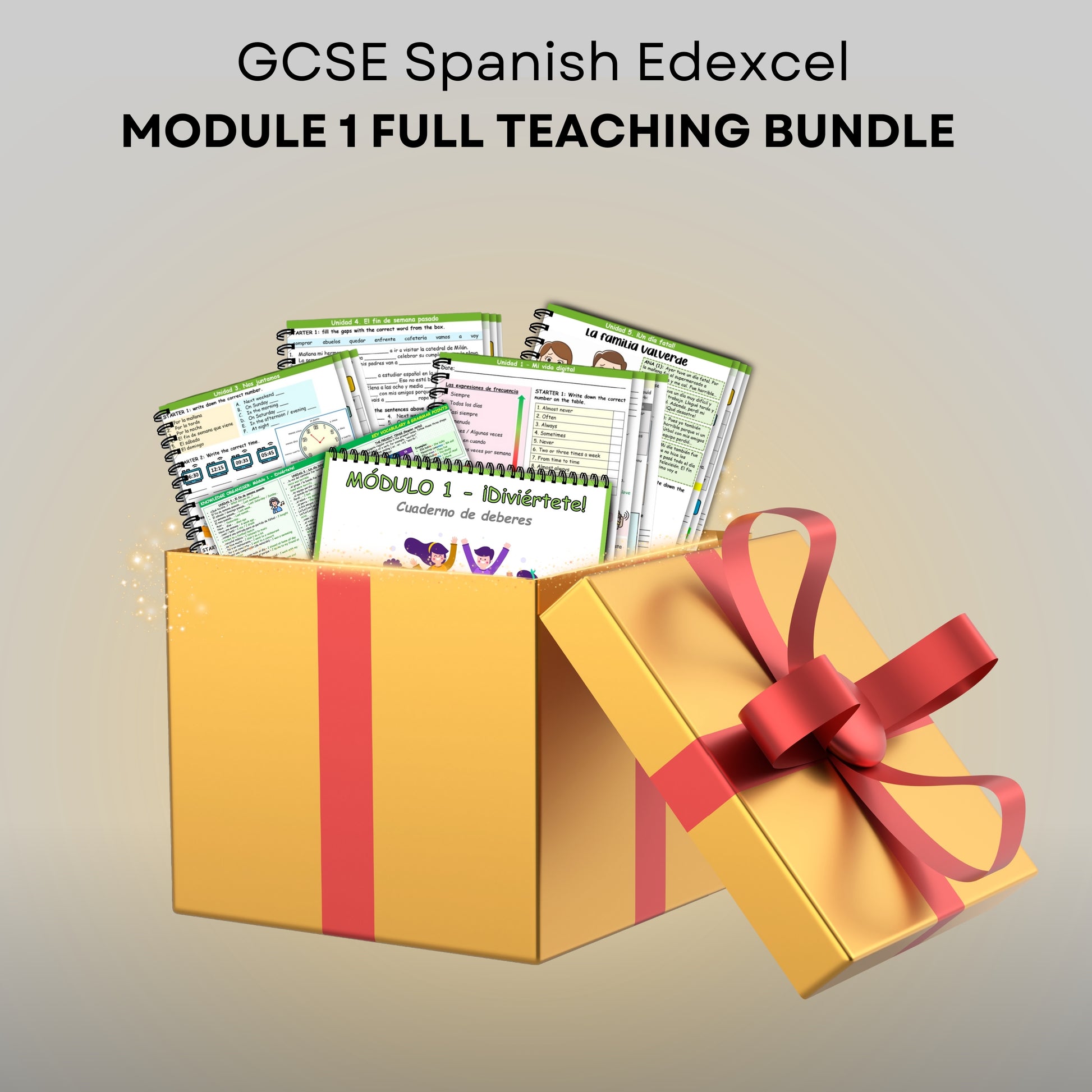 GCSE spanish edexcel module 1 full teaching bundle