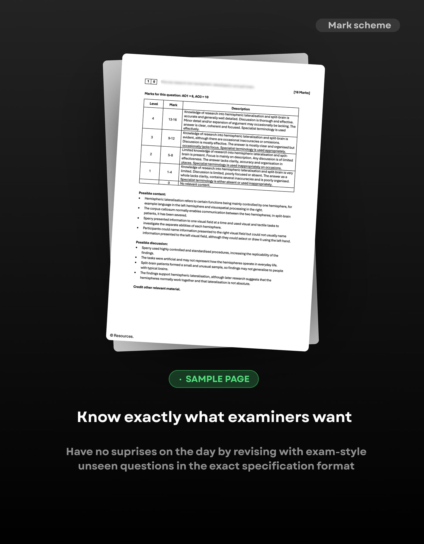 A-Level Psychology AQA Predicted Paper 2 2027