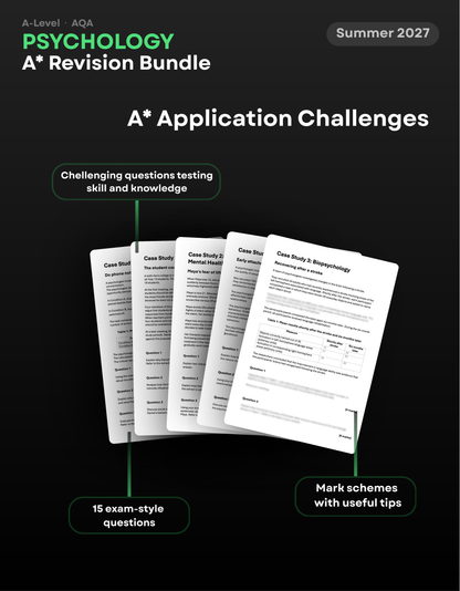 A-Level Psychology AQA A* Revision Bundle for 2027
