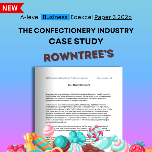 Rowntree's Confectionery Industry Case Study: Edexcel Business Paper 3 2026