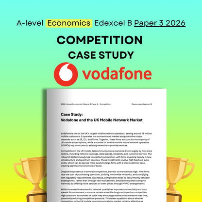 Vodafone Competition Case Study: Edexcel B Economics Paper 3 2026