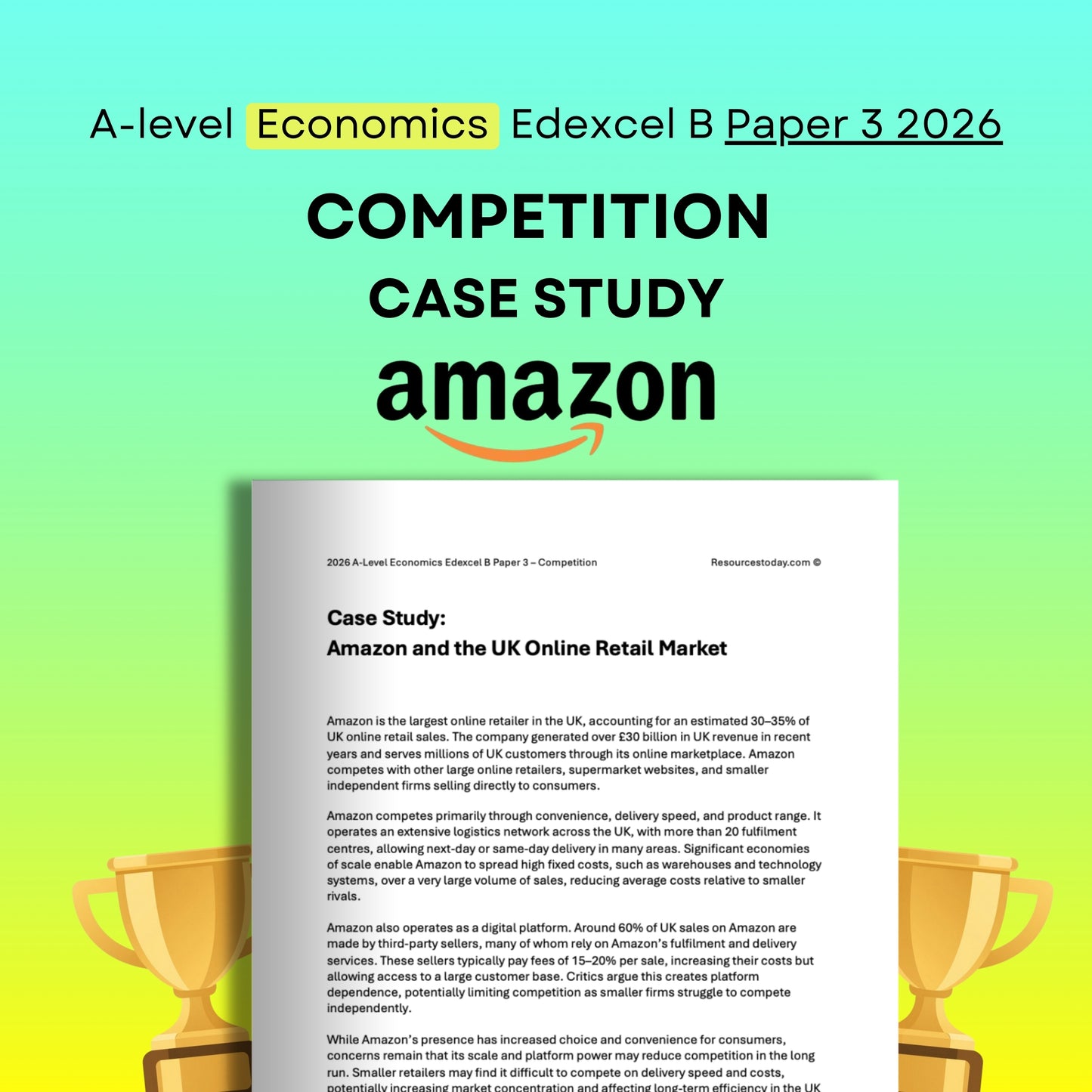 Amazon Competition Case Study: Edexcel Economics B Paper 3 2026