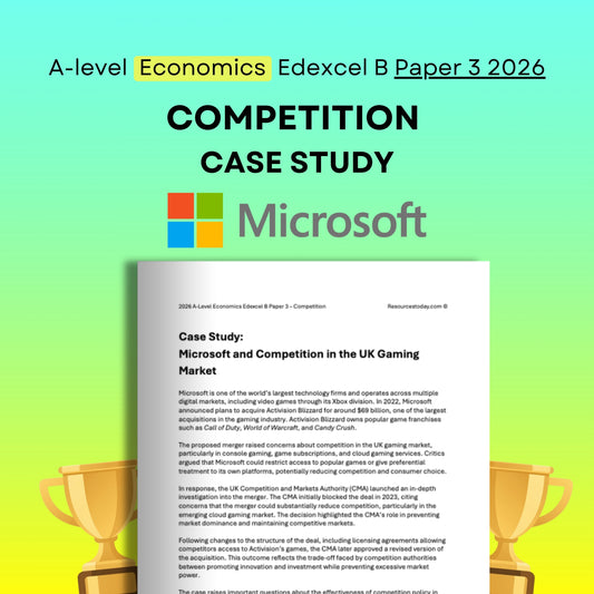 Microsoft Competition Case Study: Edexcel B Economics Paper 3 2026