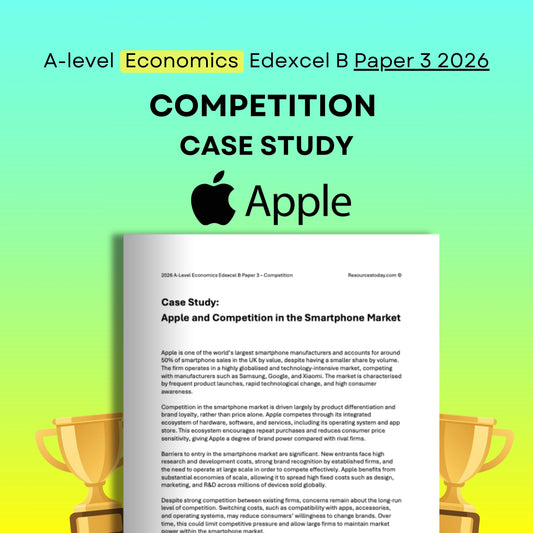 Apple Competition Case Study: Edexcel B Economics Paper 3 2026