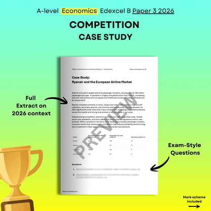 Ryanair Competition Case Study: Edexcel B Economics Paper 3 2026
