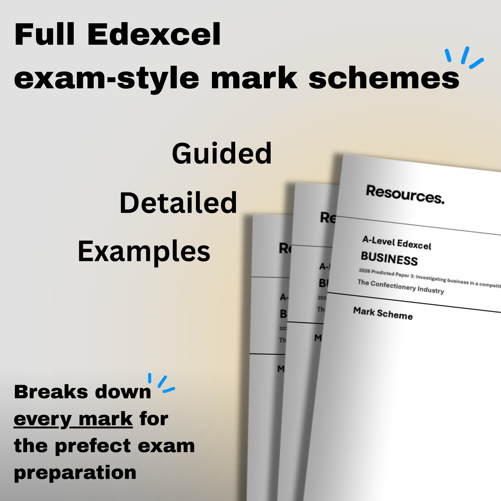 A-Level business 2026 predicted papers Edexcel exam-style mark schemes