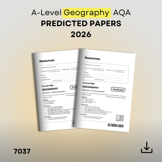 A-Level Geography AQA predicted papers 2026 with mark schemes