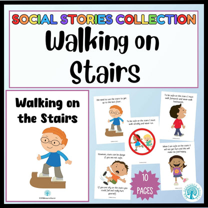 walking on the stairs