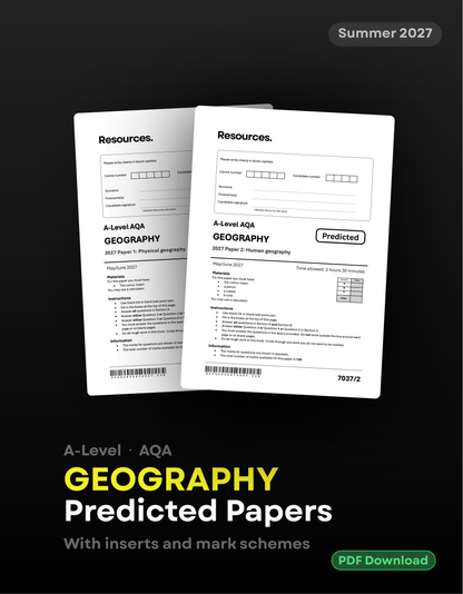 A-Level Geography AQA Predicted Papers for 2027