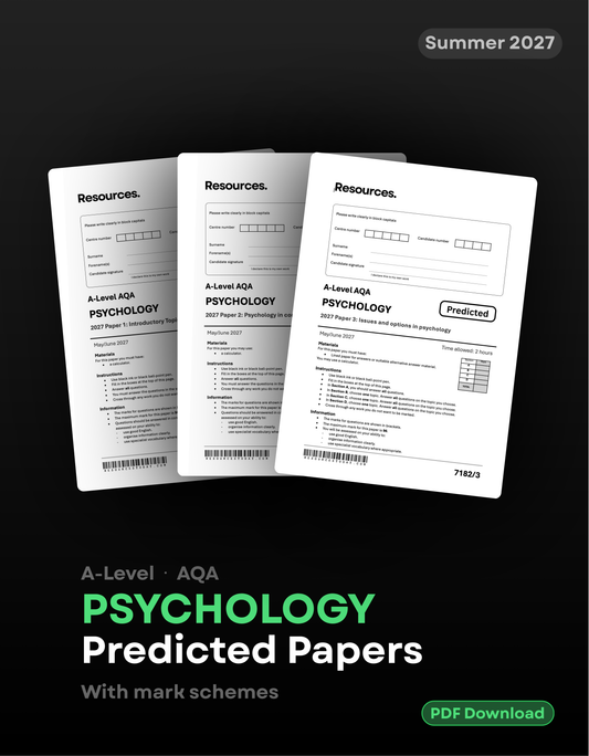 A-Level Psychology AQA Predicted Papers for 2027