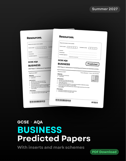 GCSE Business AQA Predicted Papers for 2027